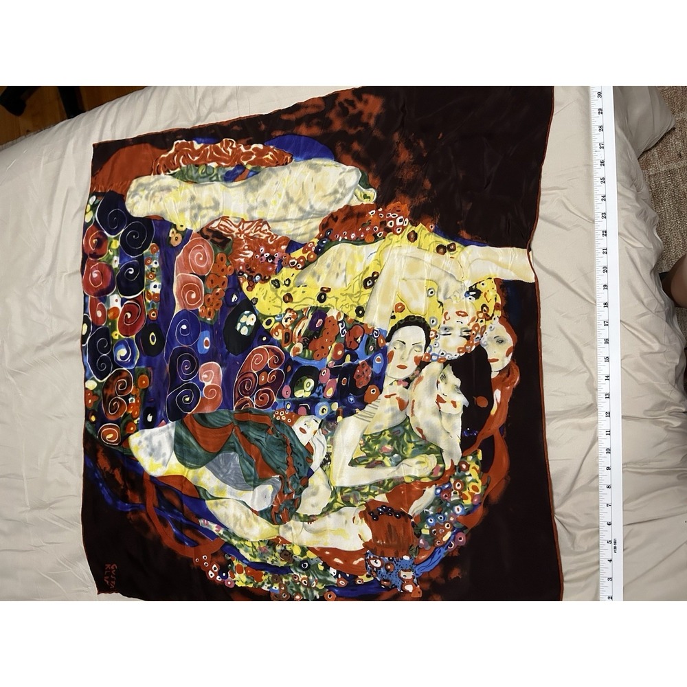 Gustav Klimt Silk Scarf 33x33